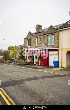 Village of Scone outside Perth Scotland home to the Stone of Scone, Stone of Destiny, Coronation Stone at Scone Palace. Stock Photo