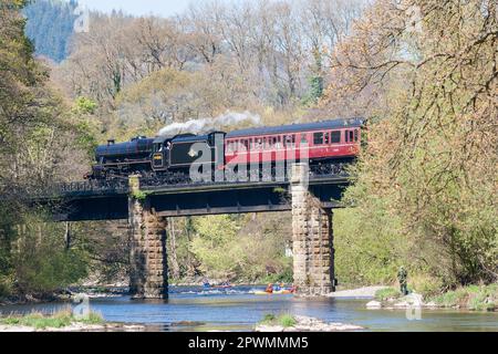 A steam gala on the Llangollen Railway Stock Photo