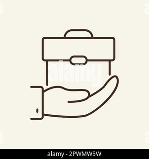 Business insurance line icon Stock Vector