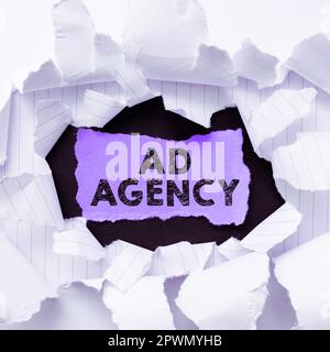Handwriting text Ad Agency, Conceptual photo business dedicated to creating planning and handling advertising Stock Photo