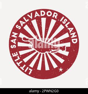 Little San Salvador Island stamp. Travel red rubber stamp with border shape, vector illustration. Can be used as insignia, logotype, label, sticker or Stock Vector