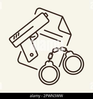 Real evidence line icon Stock Vector