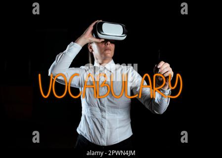Writing displaying text Vocabulary. Word Written on collection of words ...