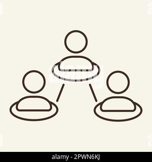Corporation line icon Stock Vector