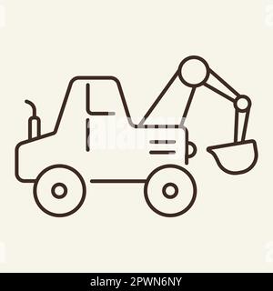 Shovel line icon Stock Vector
