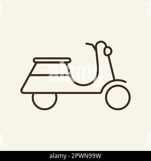Scooter line icon Stock Vector