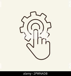 Launch line icon Stock Vector