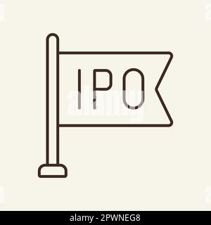 IPO line icon Stock Vector