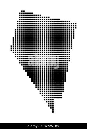 Nevada dotted map. Digital style map of the state on dark background ...