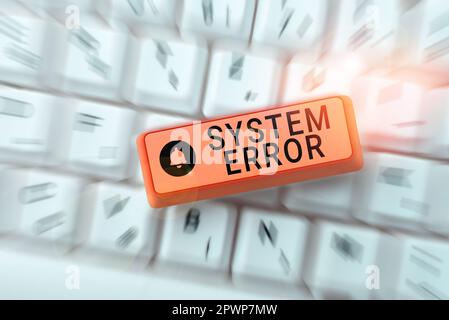 Conceptual caption System Error, Internet Concept Technological failure Software collapse crash Information loss Stock Photo
