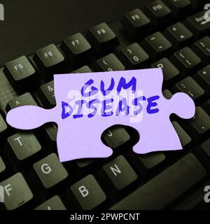 Text showing inspiration Gum Disease, Word for Inflammation of the soft tissue Gingivitis Periodontitis Stock Photo