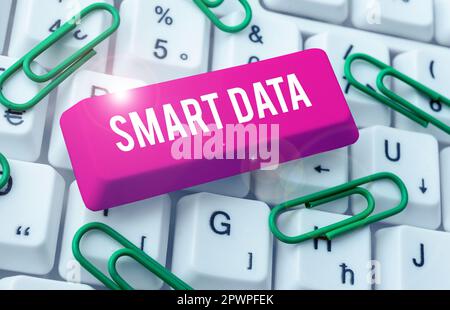 Handwriting text Smart Data, Conceptual photo digital information that is formatted for further consolidation Stock Photo