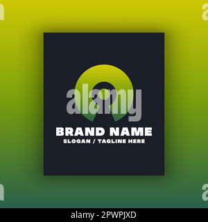 Keyhole logo design template. Editable, resizable, vector illustration. Stock Vector