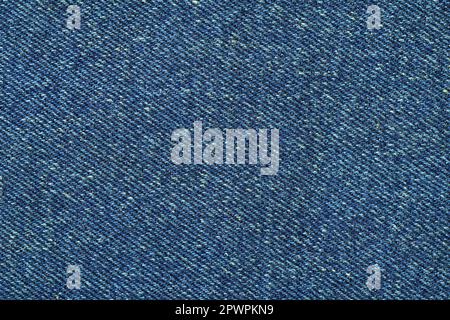 Blue dark denim jeans fabric cloth texture or background. Stock Photo