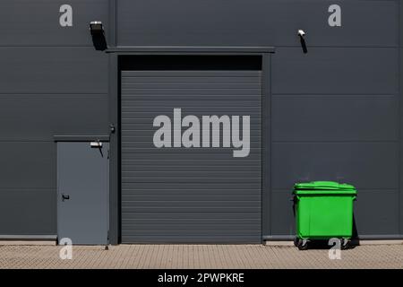 Roll-up door for loading point on an industrial construction Stock Photo