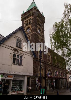 Impressive Abergavenny Market Hall in centre of  market town Gateway to Wales Monmouthshire Wales UK designed by Wilson and Wilcox built in 1870s Stock Photo