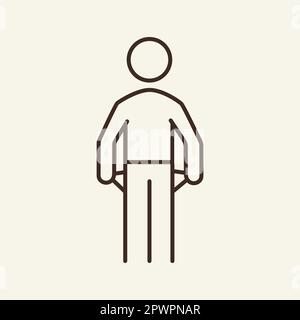 Bankrupt lock line icon Stock Vector