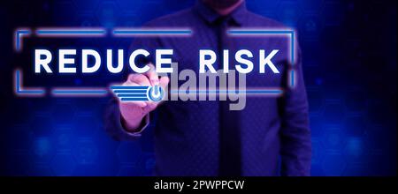 Conceptual caption Reduce Risk. Business idea lessen the potential ...