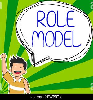 Inspiration showing sign Role Model. Business concept a person looked ...