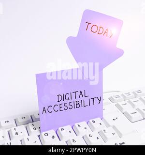Text caption presenting Digital Accessibility, Business showcase electronic technology that generates stores and processes data Stock Photo