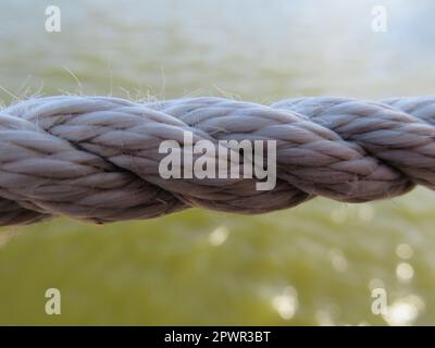rope rope tension fastening tie fibers old macro Stock Photo - Alamy