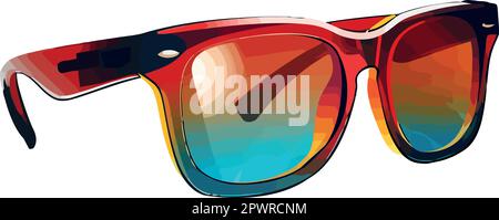 Shiny frame aviator glasses Stock Vector
