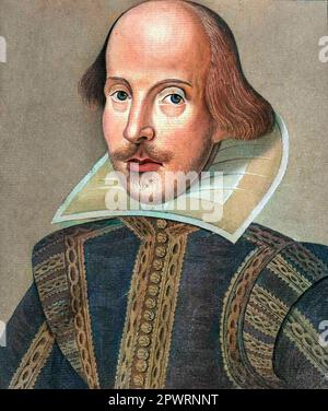 Portrait of William Shakespeare Stock Photo