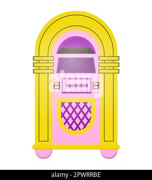 Jukebox in the style of the 90s. Machine for music. Musical machine ...