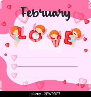 February monthly planner, weekly planner, habit tracker template and ...