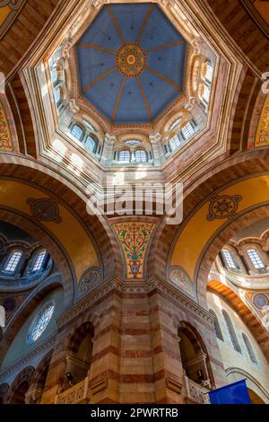 Marseille Cathedral (Cathedrale Sainte-Marie-Majeure de Marseille) is a Roman Catholic cathedral, and a national monument of France, located in Marsei Stock Photo