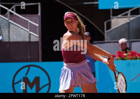 Madrid, Spain. 01st May, 2023. Tennis: Mutua Madrid Open tennis tournament - Madrid, Individual, Women: Mirra Andreeva V Aryna Sabalenka . Credit: EnriquePSans/Alamy Live News Stock Photo