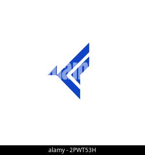 Letter F Bird Logo. Falcon Logo Design. Bird Abstract Stock Vector