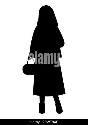 Woman Holding Shopping Bags Isolated Vector Silhouette Front View Stock  Illustration - Download Image Now - iStock