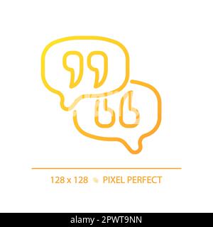 Leave opinion pixel perfect gradient linear vector icon Stock Vector