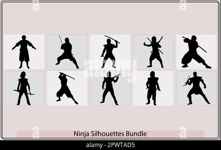 cartoon ninja silhouette