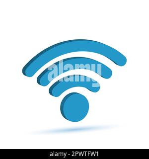 Three-dimensional Wi-Fi icon. 3d icons for websites, applications and creative ideas Stock Vector