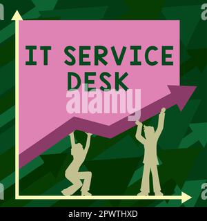 Conceptual display It Service Desk, Concept meaning Technological support online assistance help center Stock Photo