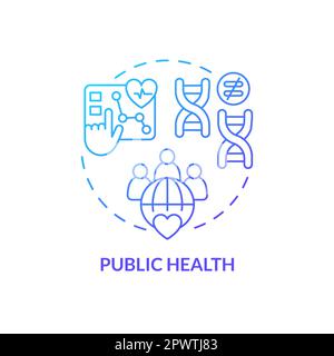 Public health blue gradient concept icon Stock Vector