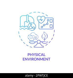 Physical environment blue gradient concept icon Stock Vector