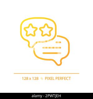 Feedback pixel perfect gradient linear vector icon Stock Vector