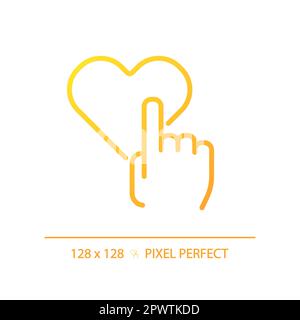 Like pixel perfect gradient linear vector icon Stock Vector