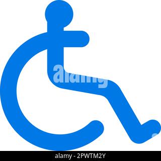 Handicapped patient line icon. Disabled man outline icon. Linear style sign for mobile concept and web design Stock Vector