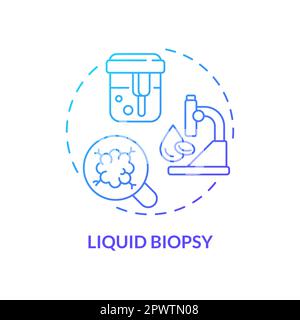 Liquid biopsy blue gradient concept icon Stock Vector