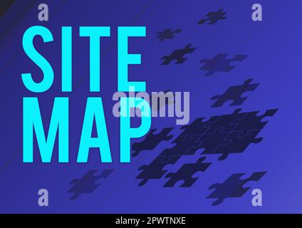 Text caption presenting Site Map, Word for designed to help both users ...