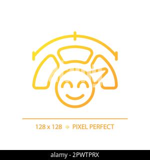 Rating scale pixel perfect gradient linear vector icon Stock Vector