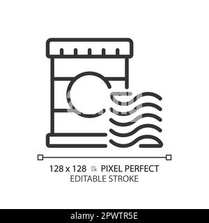 Chips pixel perfect linear icon Stock Vector