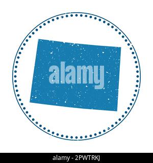 Colorado sticker. Travel rubber stamp with map of US state, vector illustration. Stock Vector