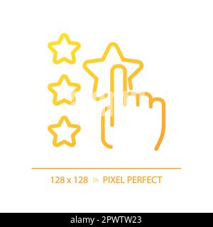 Assess pixel perfect gradient linear vector icon Stock Vector