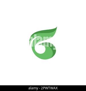 Letter G Leaf Logo. G Growth Eco Logo Stock Vector