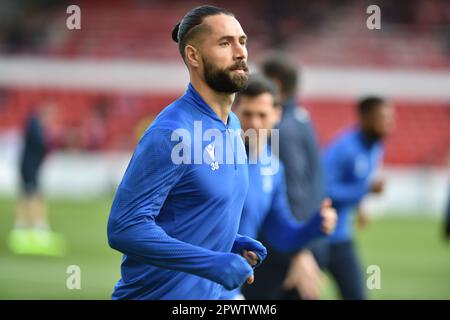 The City Ground, Nottingham, UK. 26th Apr, 2023. Premier League Football, Nottingham Forest versus Brighton and Hove Albion; Felipe of Nottingham Forest Credit: Action Plus Sports/Alamy Live News Stock Photo